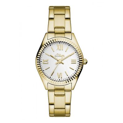 s. Oliver Damen Uhr Armbanduhr SO-3083-MQ goldfarben
