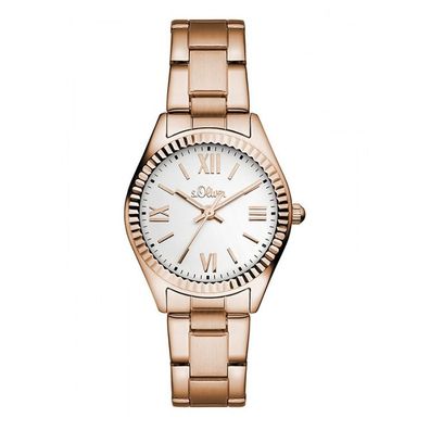 s. Oliver Damen Uhr Armbanduhr SO-3084-MQ goldfarben