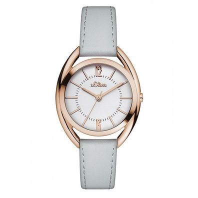 s. Oliver Damen Uhr Armbanduhr Leder SO-3160-LQ