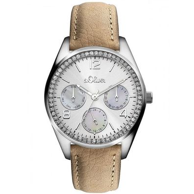 s. Oliver Damen Uhr Armbanduhr Leder SO-3163-LM