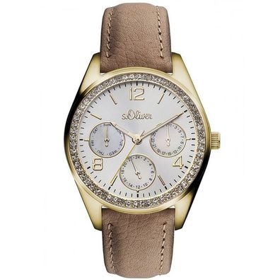 s. Oliver Damen Uhr Armbanduhr Leder SO-3165-LM