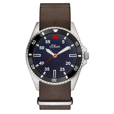 s. Oliver Herren Uhr Armbanduhr Leder SO-3129-LQ