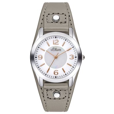 s. Oliver Damen Uhr Armbanduhr Leder SO-3241-LQ