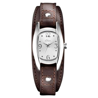 s. Oliver Damen Uhr Armbanduhr Leder SO-3101-LQ