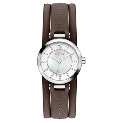 s. Oliver Damen Uhr Armbanduhr Leder SO-3276-LQ
