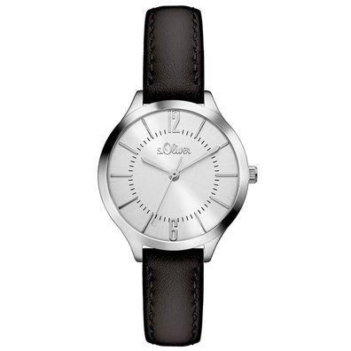 s. Oliver Damen Uhr Armbanduhr Leder SO-3360-LQ