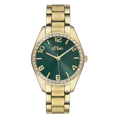 s. Oliver Damen Uhr Armbanduhr SO-3061-MQ goldfarben