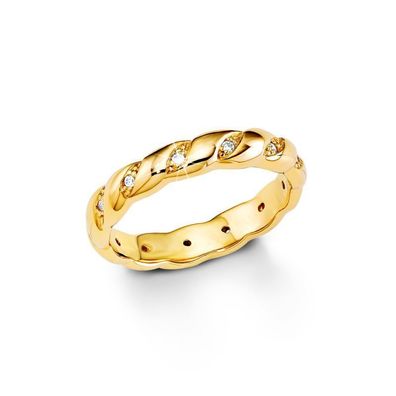 s. Oliver Jewel Damen Ring Silber goldgold Zirkonia Gr. 52 SO1181/1 - 508339 NEU