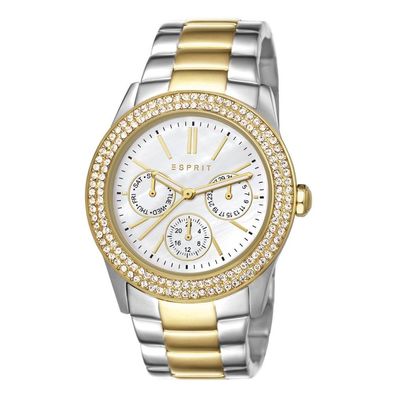 Esprit Damen Uhr Armbanduhr Peony Edelstahl Bicolor ES103822015