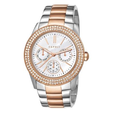 Esprit Damen Uhr Armbanduhr Peony Edelstahl Bicolor ES103822016
