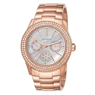 Esprit Damen Uhr Armbanduhr Peony Edelstahl Rosé ES103822014