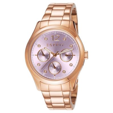Esprit Damen Uhr Armbanduhr Tracy Edelstahl Rosé ES106702009