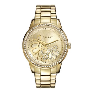 Esprit Damen Uhr Armbanduhr Kylie Edelstahl Gold ES108122005