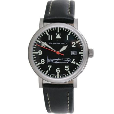 Aristo Herren Messerschmitt Uhr Fliegeruhr ME 109 109-B1 Leder