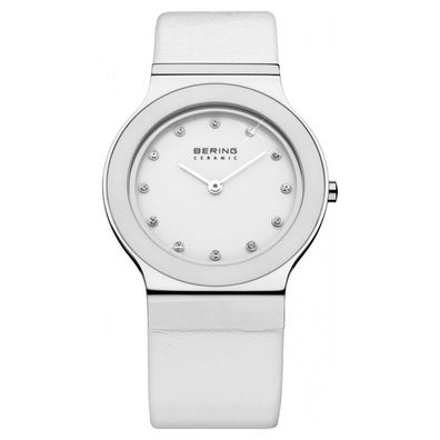 Bering Damen Uhr Armbanduhr Slim Ceramic - 32834-654 Leder