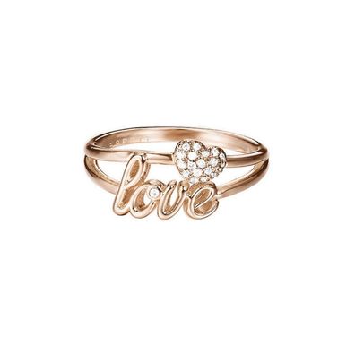 Esprit Damen Ring Messing JW52882 Rosé LOVE/ Herzen ESRG02773C1