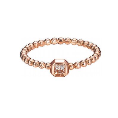 Esprit Damen Ring Silber Rosé Rechteckschliff ESRG92826C1