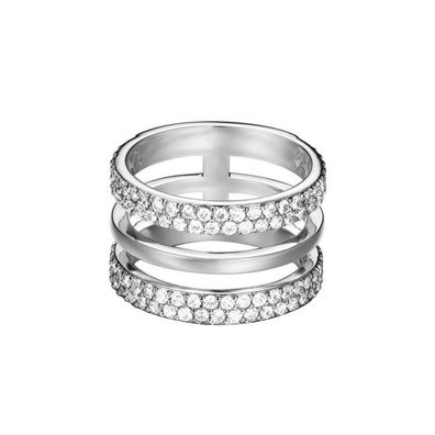 Esprit Damen Ring Edelstahl Silber JW52896 Zirkonia ESRG02784A