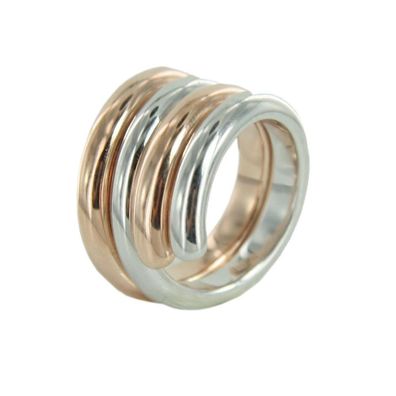 Esprit Swiveled Damen Silber Ring Bicolor ESSE90969B NEU