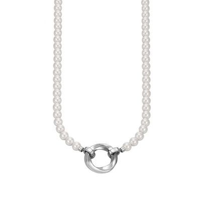 Esprit Collection Damen Kette Collier Perlenkette Silber Olymia ELNL92247C800