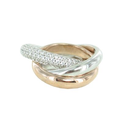 Esprit Collection Damen Ring Silber Rosé Zirkonia Periboa Gr.17 ELRG91620A170