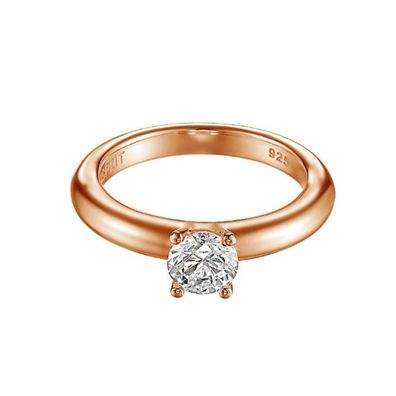 Esprit Damen Ring Silber Rosé Zirkonia Grace ESRG91608C1