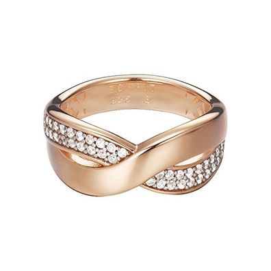 Esprit Damen Ring Silber Rosé Zirkonia Vibrant ESRG92443B1