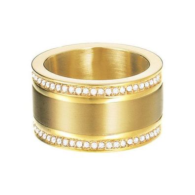 Esprit Damen Ring Edelstahl Gold Classy Pure ESRG12747B1