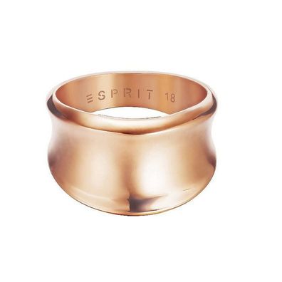 Esprit Damen Ring Edelstahl Rosé Curved ESRG12382C1