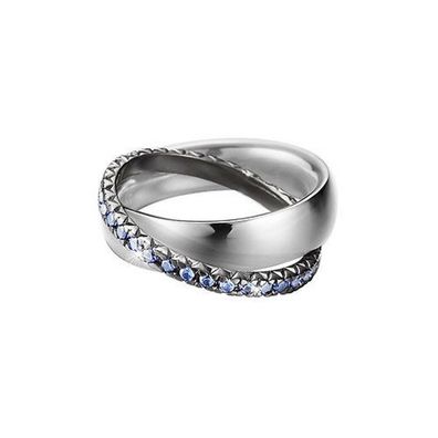 Esprit Damen Ring Silber Zirkonia Pellet Heart ESRG91774A1
