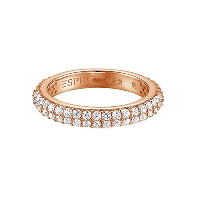 Esprit Damen Ring Silber Rosé Zirkonia Elegance ESRG91667G1