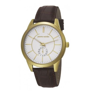 Pierre Cardin Herren Uhr Armbanduhr TROCA SILVER Leder PC106571F03