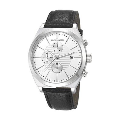 Pierre Cardin Herren Uhr Armbanduhr Chrono Cambronne Leder PC106701F01