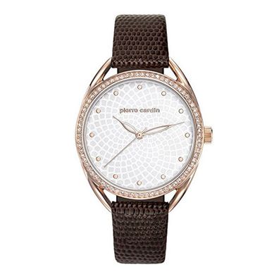 Pierre Cardin Damen Uhr Armbanduhr Drouot Femme Leder PC901872F04