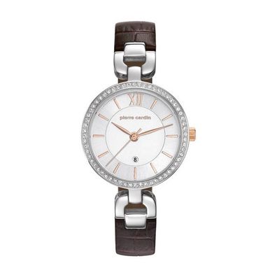Pierre Cardin Damen Uhr Armbanduhr Muette Femme Leder PC107602F01