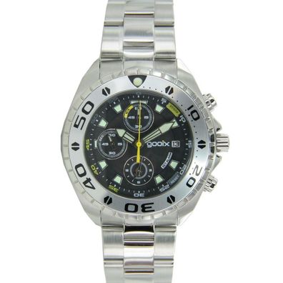 gooix Herren Uhr Armbanduhr Chrono Edelstahl Analog GX01102500 NEU