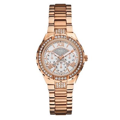 Guess Damen Armbanduhr Uhr W0111L3 roségold