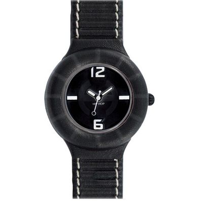 Hip Hop Uhr Silikonuhr leather small HWU0204 nero NEU