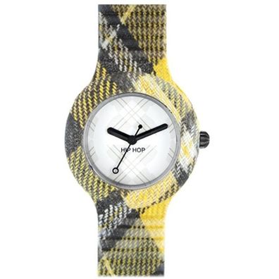 Hip Hop Uhr Silikonuhr Tartan small HWU0375 edinburgh yellow NEU