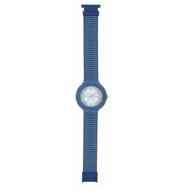 Hip Hop Uhr Armbanduhr Silikonuhr 42mm light blue Jeans HWU0297