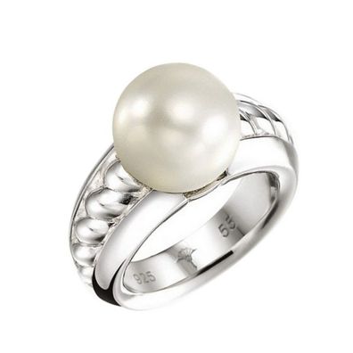 Joop Damen Ring Silber JPRG90493A550 Gr. 55 (17,5 mm Ø) Perle weiss NEU
