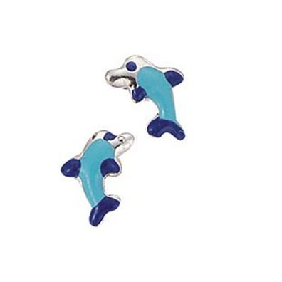 Scout Kinder Ohrringe Ohrstecher Silber Delphin blau Mädchen 262003100 NEU