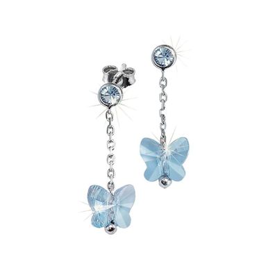 Scout Kinder Ohrringe Ohrhänger Silber Schmetterling blau Mädchen 262164100