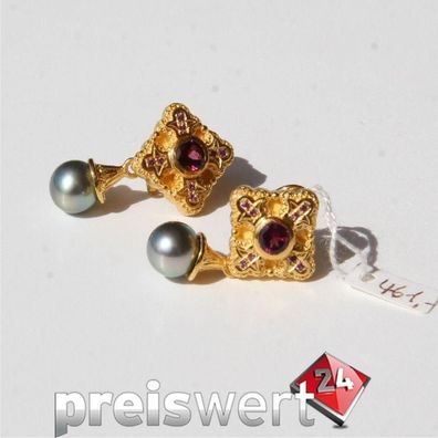 Drachenfels Ohrringe Kreuz mit Perle D FLC 21 2 AGG NEU