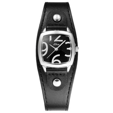 s. Oliver Damen-Armbanduhr Analog Quarz Leder SO-15047-LQR