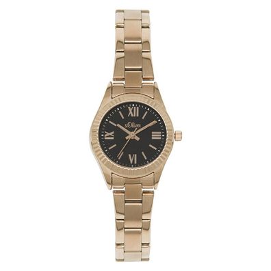 s. Oliver Damen-Armbanduhr Analog Quarz IP Rosé SO-15111-MQR