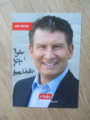 RBB Fernsehmoderator Axel Walter - handsigniertes Autogramm!!!