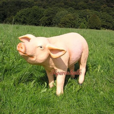 Schwein Schweinchen Figur für Haus und Garten Schweinchen rosa Ländliche