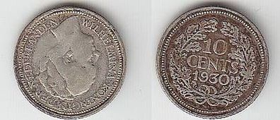10 Cents Silber Münze Niederlande 1930