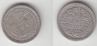 10 Cents Silber Münze Niederlande 1925